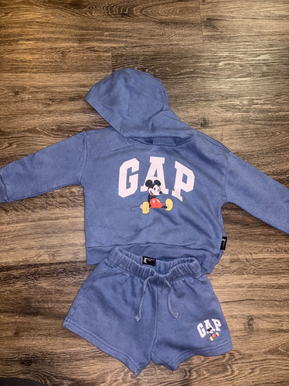 GAP Purple Mickey Hoodie and Shorts Set